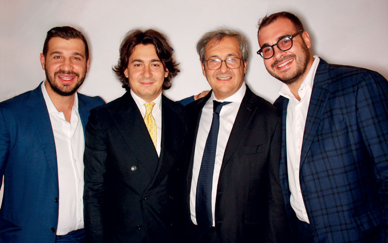 La famiglia Lorusso. Da sinistra, Gianni Lorusso, Domenico Lorusso, Lorenzo Lorusso e Giuseppe Lorusso