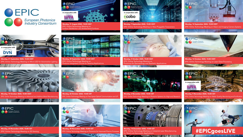 14 EPIC Online Technology Meetings programmati da settembre a dicembre 2020. 14 EPIC Online Technology Meetings programmati da settembre a dicembre 2020.