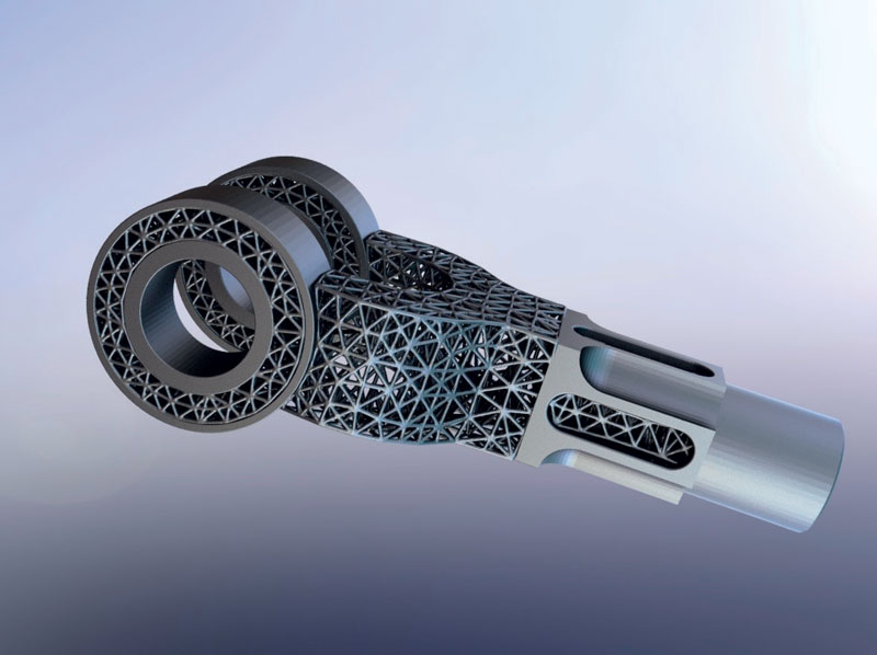 2. Esempio di giunto in titanio, realizzato con tecnica AM per l’industria aerospaziale.