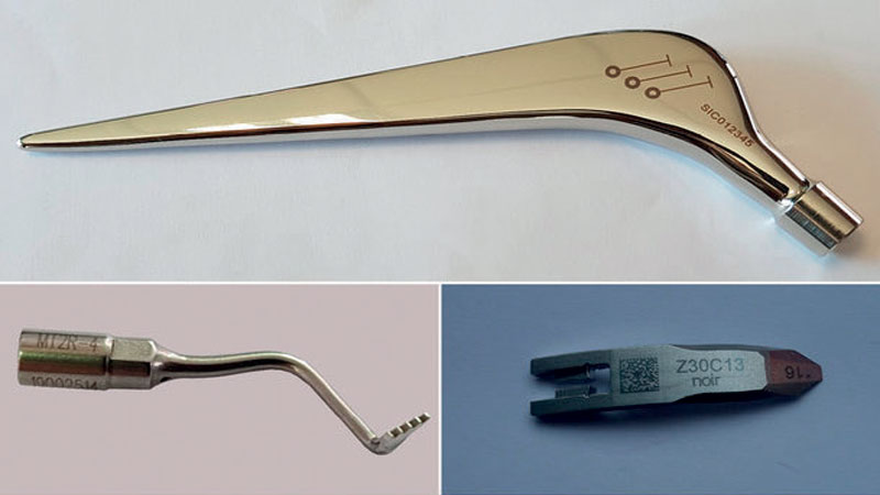 Anche gli strumenti medicali sono marcati con il laser