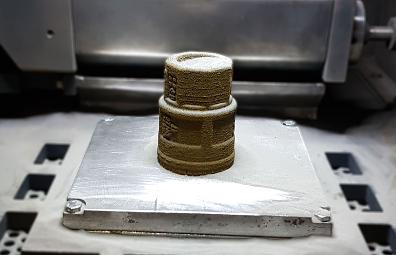 Con 3D4BRASS a tecnologia Powder Bed Fusion (PBF) è possibile produrre direttamente ottone senza utilizzare altri materiali.