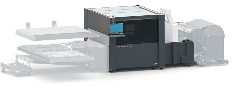 X-Type Conveyor è il più veloce sistema laser professionale per il taglio di tessuti naturali e tecnici in rotolo anche colorati e stampati con una larghezza massima di 1.600 mm.