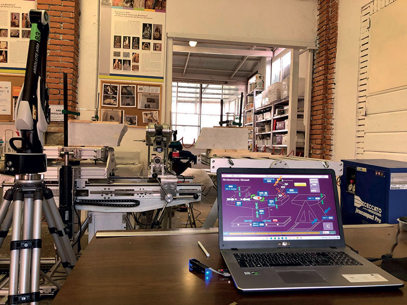 Figura 2 - ENEA ha curato la validazione scientifica del “sistema RestART” sottoponendo provini di restauro a una serie di test di verifica su tavola vibrante presso il Centro Ricerche Casaccia (Roma).