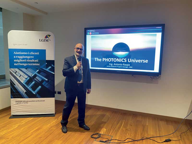 Antonio Raspa in occasione della presentazione L&G Optical Technology & Photonics ESG Exclusions UCITS ETF. Antonio Raspa in occasione della presentazione L&G Optical Technology & Photonics ESG Exclusions UCITS ETF.