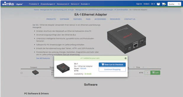 Un nuovo web shop per l'Italia