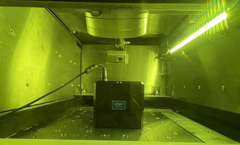 Lo strumento integrato di analisi della potenza e del fascio Ophir BeamPeek di MKS ha permesso a 3D Systems di misurare la causticità dei fasci laser ad alta potenza a livelli operativi (©3D Systems).