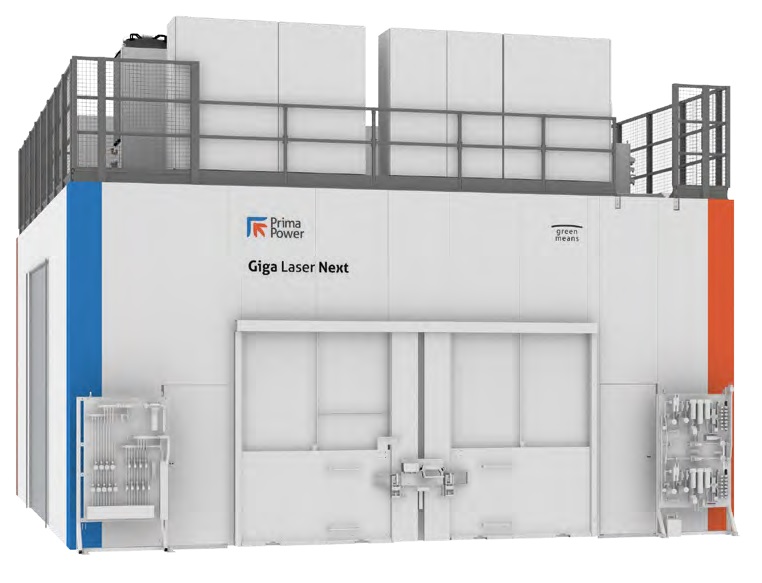 Giga Laser Next offre la massima produttività e il minimo ingombro per il taglio laser 3D automatizzato.