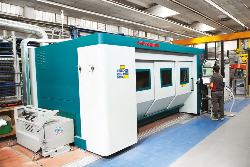 L’impianto di taglio laser a fibra L3 da 4 kW di potenza fornito da Salvagnini a Marchesini Group.