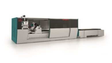 Il sistema di taglio laser Salvagnini L3.G4 è caratterizzato da un’originale soluzione a gantry ad alta accessibilità.