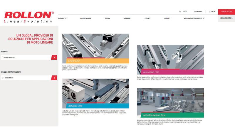 New website designed for customers ROLLON 800x445