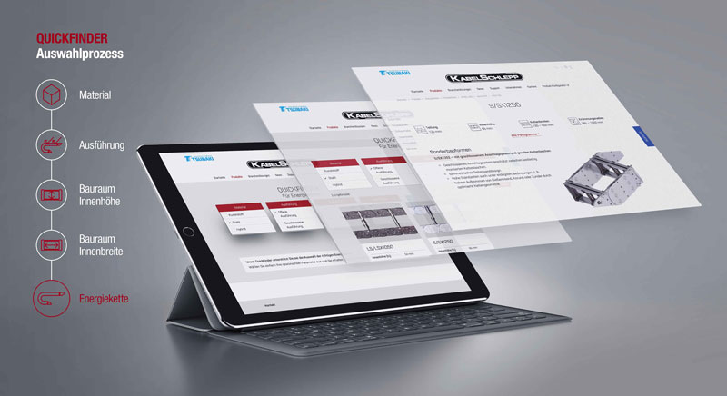 Quickfinder di Kabelschlepp è un tool online intuitivo.