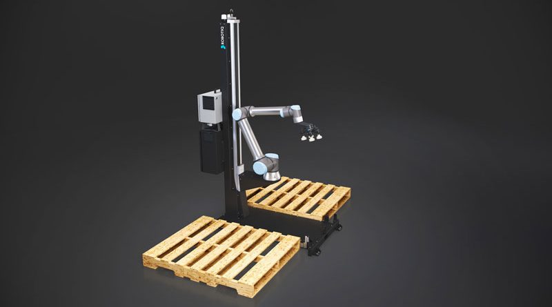 La Robotiq Palletising Solution offre controllo di movimento ottimizzato e sincronizzato sia per il cobot sia per il settimo asse pallettizzazione robotizzata Pallettizzazione robotizzata Robotiq online 800x445