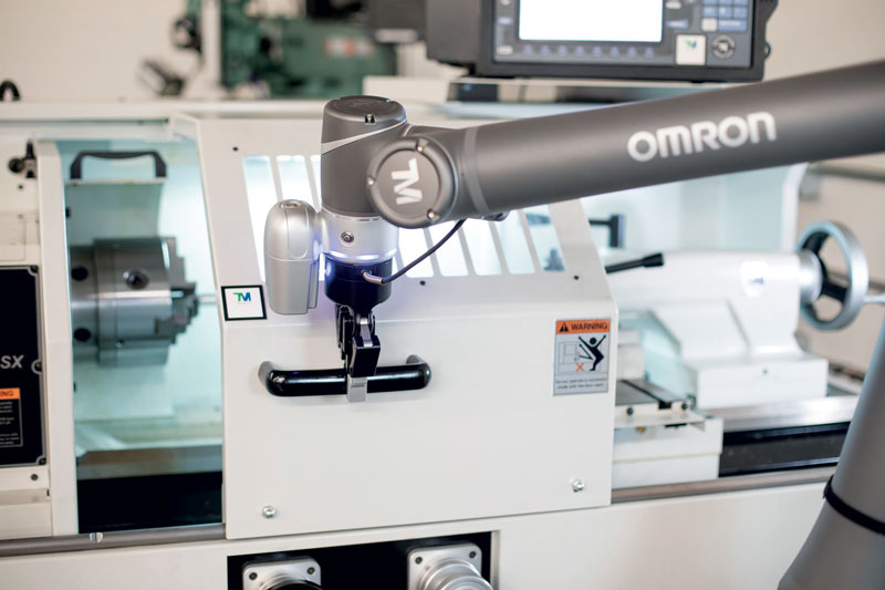 While fixed, more complex robots usually require training and external expertise, a cobot like OMRON’s TM series provides simpler online tutorials and quick start-ups.   3 13