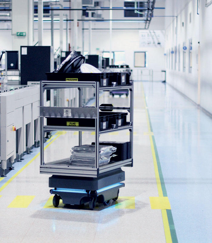 La tecnologia di MiR supporta l’impegno per abolire la necessità di trasportare manualmente il materiale.