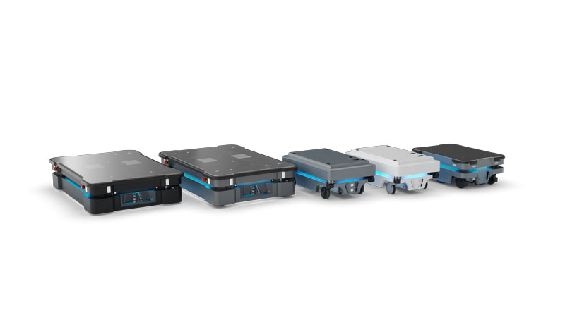 La famiglia di robot mobili di MiR, di cui Klain Robotics è Excellent Partner. intralogistica L’intralogistica è sempre più flessibile MIRFamily