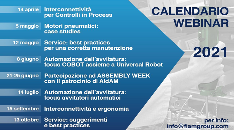 I prossimi webinar a cui parteciperà Fiam.