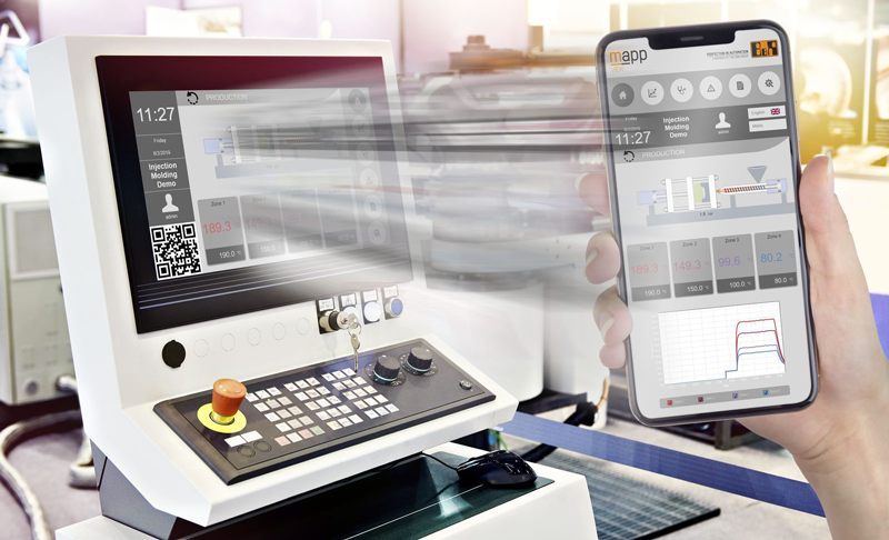 Gli operatori possono ora trasferire il controllo della macchina dall'HMI principale al proprio dispositivo mobile e spostasi liberamente all'interno dell'impianto mentre continuano a lavorare.