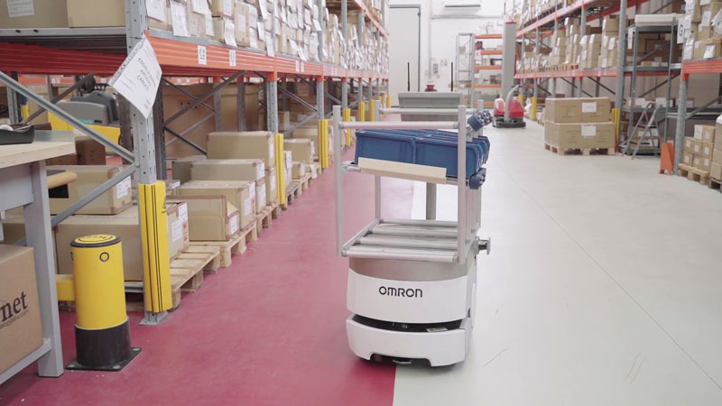 Il robot mobile di Omron è stato scelto da FasThink per migliorare l’intralogistica di Garnet.
