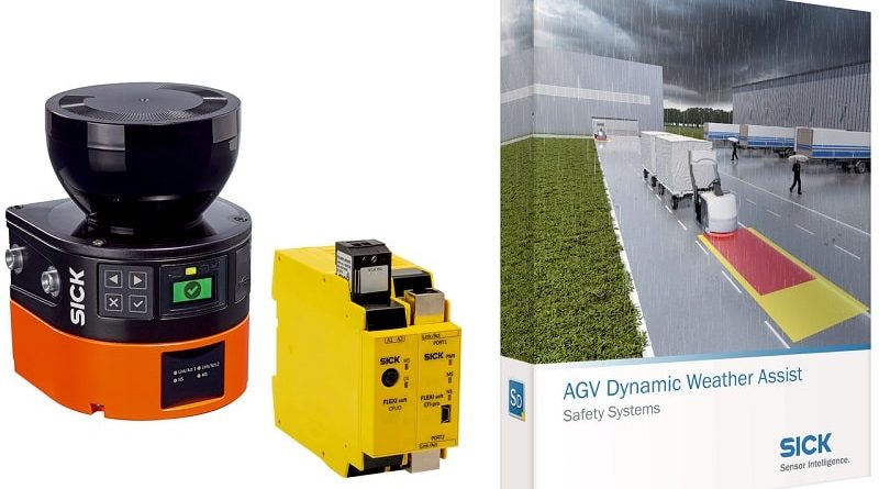 No more bad weather for operators of outdoor AGVs – thanks to the AGV Dynamic Weather Assist safety solution from SICK.