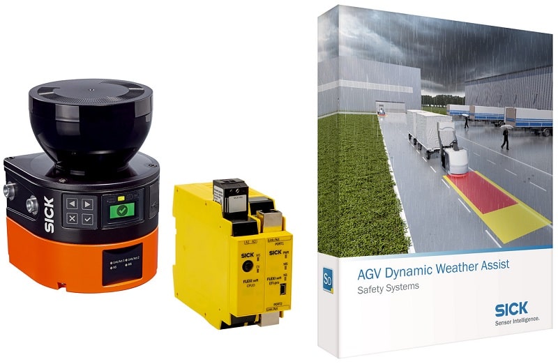 No more bad weather for operators of outdoor AGVs – thanks to the AGV Dynamic Weather Assist safety solution from SICK.