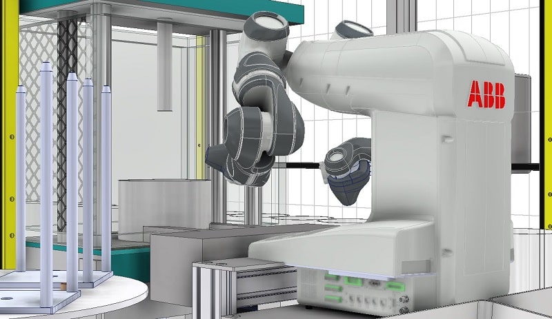 Cobo-Italia è in grado, attraverso il software di ABB RoboStudio, di programmare i movimenti del robot, e calcolare con una precisione i tempi ciclo di movimentazione del robot.