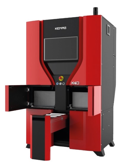 La K40 di Kemag è una macchina modulare, compatta e molto semplice da utilizzare.
