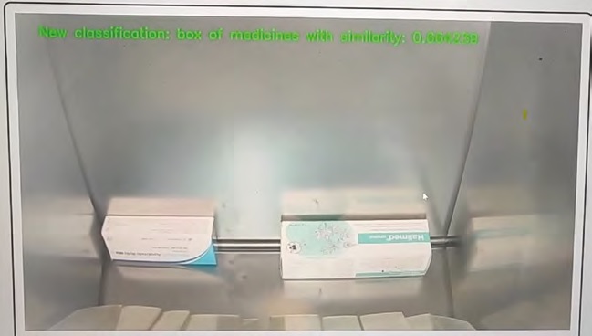 Le telecamere con tecnologie Awentia sono in grado di riconoscere immediatamente le confezioni dei farmaci incastrati senza alcun training.