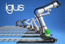 Con il 7° asse igus, pronto per essere collegato e facile da integrare, il raggio d'azione dei robot può essere quadruplicato. (Fonte: igus SE & Co. KG) igus Il 7° asse igus quadruplica lo spazio di lavoro del robot ae66f1a2 868b 79ff 93dd 2160b43e00d5 220x150
