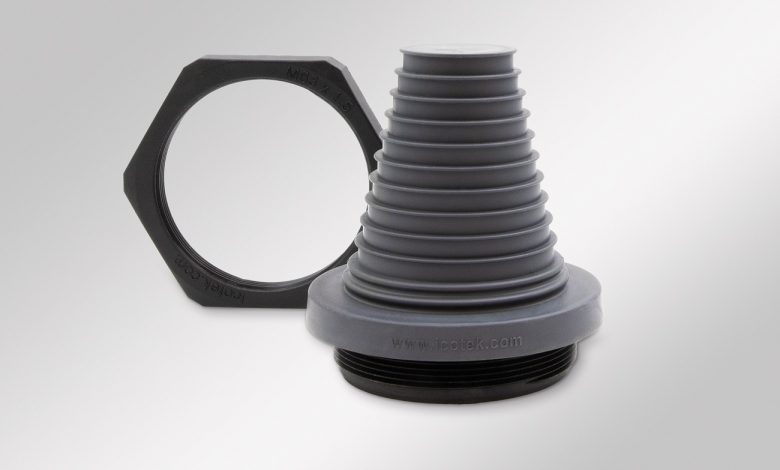 Il nuovo passacavo della serie KEL-DPF-OD di icotek è stato sviluppato appositamente per condizioni ambientali estreme.