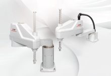 A sinistra il modello MELFA RH-20CRH, a destra MELFA RH10CRH. scara Gli SCARA di Mitsubishi Electric in prima linea per la Smart Factory mitsubishi scara melfa 220x150
