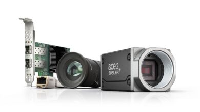 Sistema di visione Basler 10GigE con RDMA per un basso sforzo di integrazione.