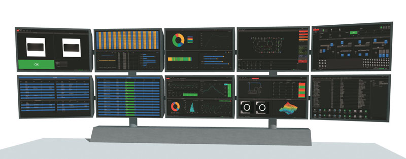Informazioni visualizzate sull’HMI della piattaforma di controllo centrale.