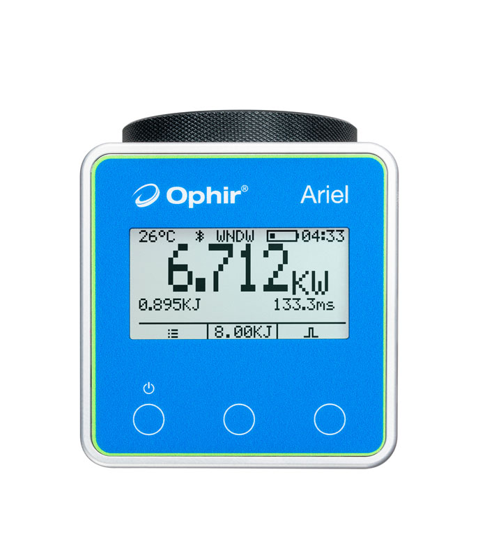 Ophir Ariel è uno strumento di misura della potenza solido e indipendente in grado di resistere ad elevate densità di potenza.   2