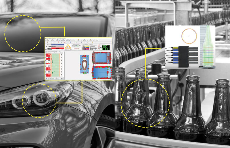 Da anni Tecnosens è a fianco dei suoi clienti per il controllo dimensionale del vetro nei settori automotive e container glass