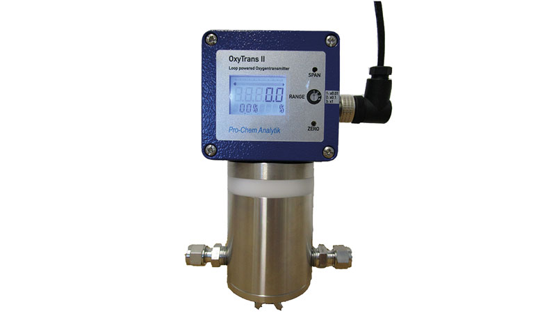 Oxytrans II è un analizzatore di ossigeno semplice e accurato.
