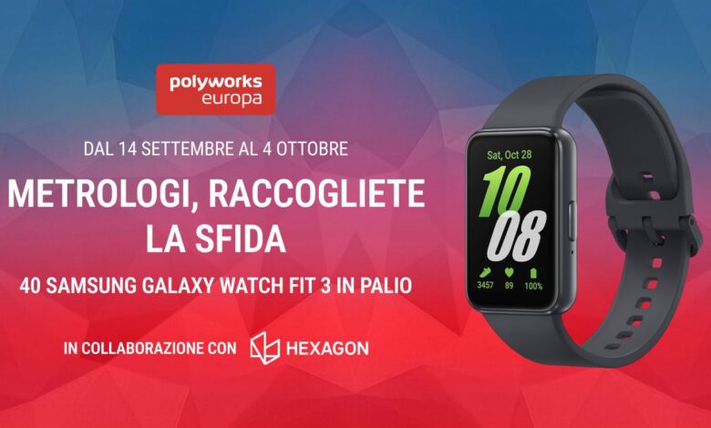 PolyWorks Europa propone un concorso per mettere alla prova le proprie conoscenze nella metrologia 3D con in palio: 40 smartwatch Samsung Galaxy Fit 3.
