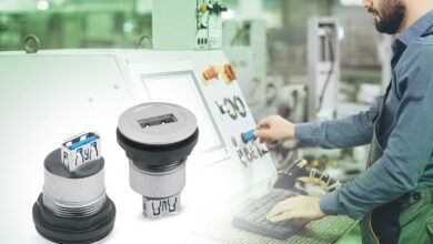 Le nuove prese da incasso USB e RJ45 consentono di integrare interfacce facilmente accessibili in armadi, quadri elettrici o aree di comando. Immagine: norelem, Adobestock