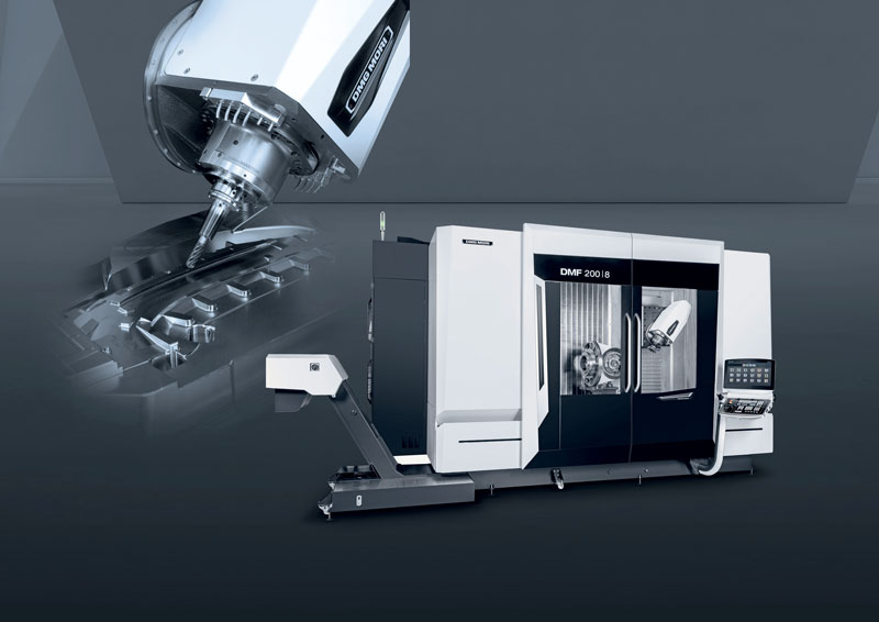 Centro di lavoro a montante mobile DMF 200|8 di DMG MORI. Centro di lavoro a montante mobile DMF 200|8 di DMG MORI.