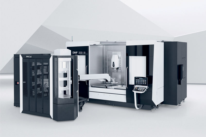La DMF 200|8 è equipaggiata con un’interfaccia per la produzione automatizzata, ad esempio con il sistema di movimentazione pallet PH Cell. La DMF 200|8 è equipaggiata con un’interfaccia per la produzione automatizzata, ad esempio con il sistema di movimentazione pallet PH Cell.