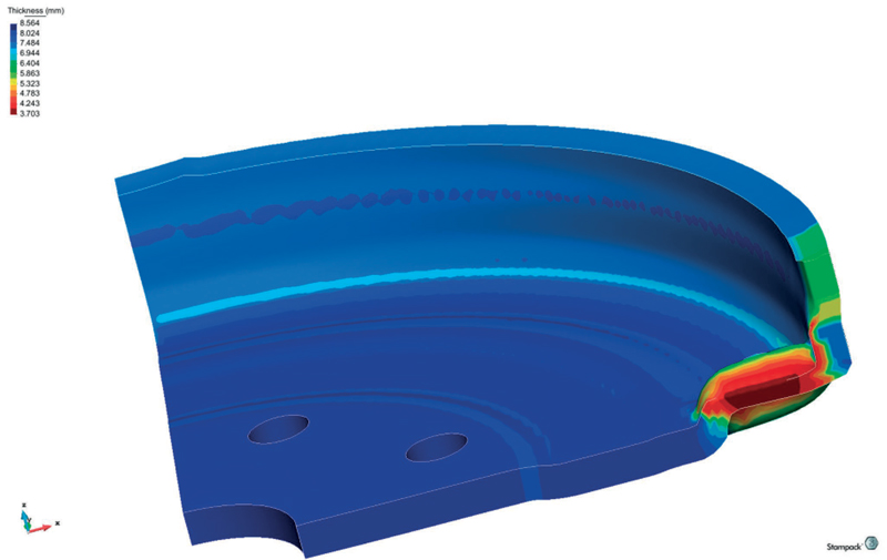 x Per la fase di progettazione CAD e simulazione/verifica CAE nell’ambito dello stampaggio a freddo della lamiera, il gruppo Bora utilizza STAMPACK.