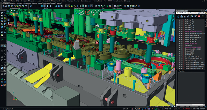 Stampo progressivo realizzato con VISI Progress.
