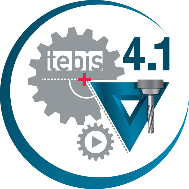 Il nuovo logo di Tebis 4.1, un software CAD/CAM completo basato su tecnologia parametrico-associativa che permette di eseguire con un solo sistema, in modo trasparente e altamente automatizzato, tutte le operazioni necessarie per la progettazione, la preparazione alla produzione e la programmazione CAM.