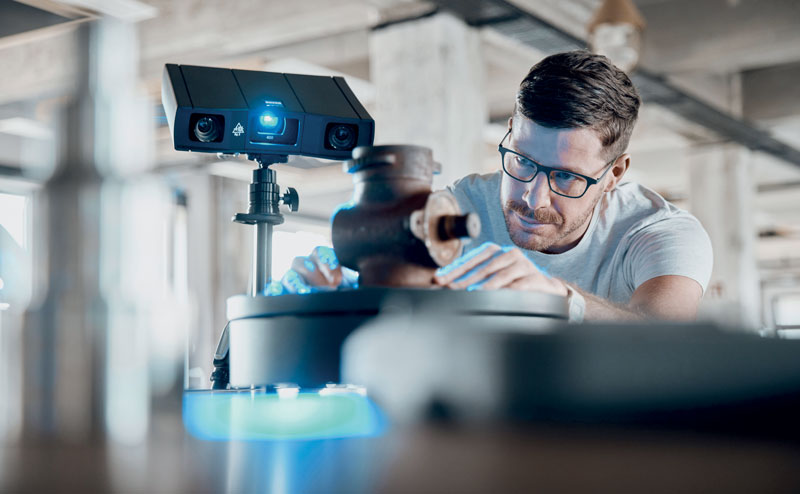 GOM Scan 1 è disponibile con tre volumi di misura per campi visivi di 100, 200 o 400 mm.