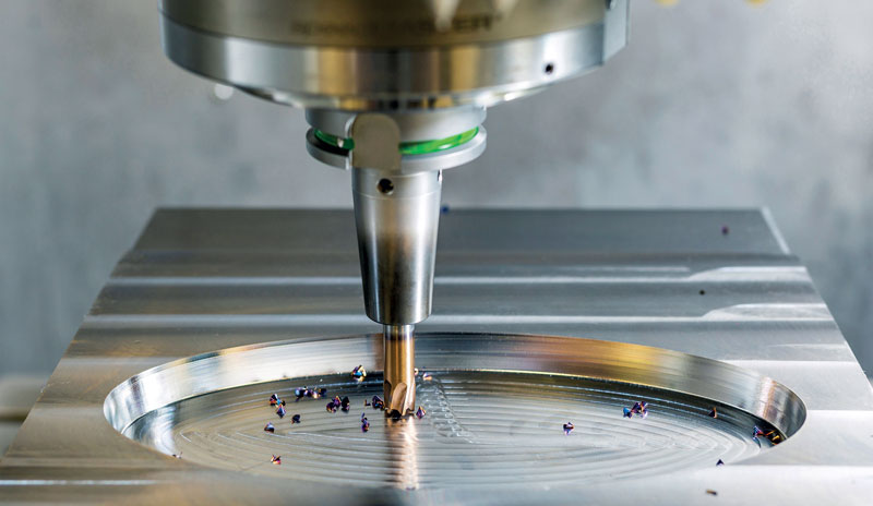 Fresa ad alto avanzamento OptiMill-3D-HF per lavorazioni ad alta velocità.