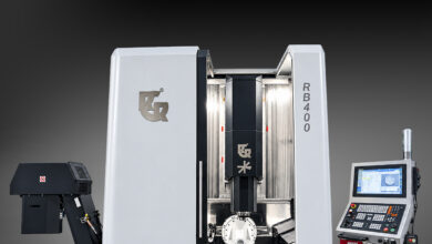 Macchina utensile RCR RB 400 a 5 assi con tavola rotobascula e controllo CNC