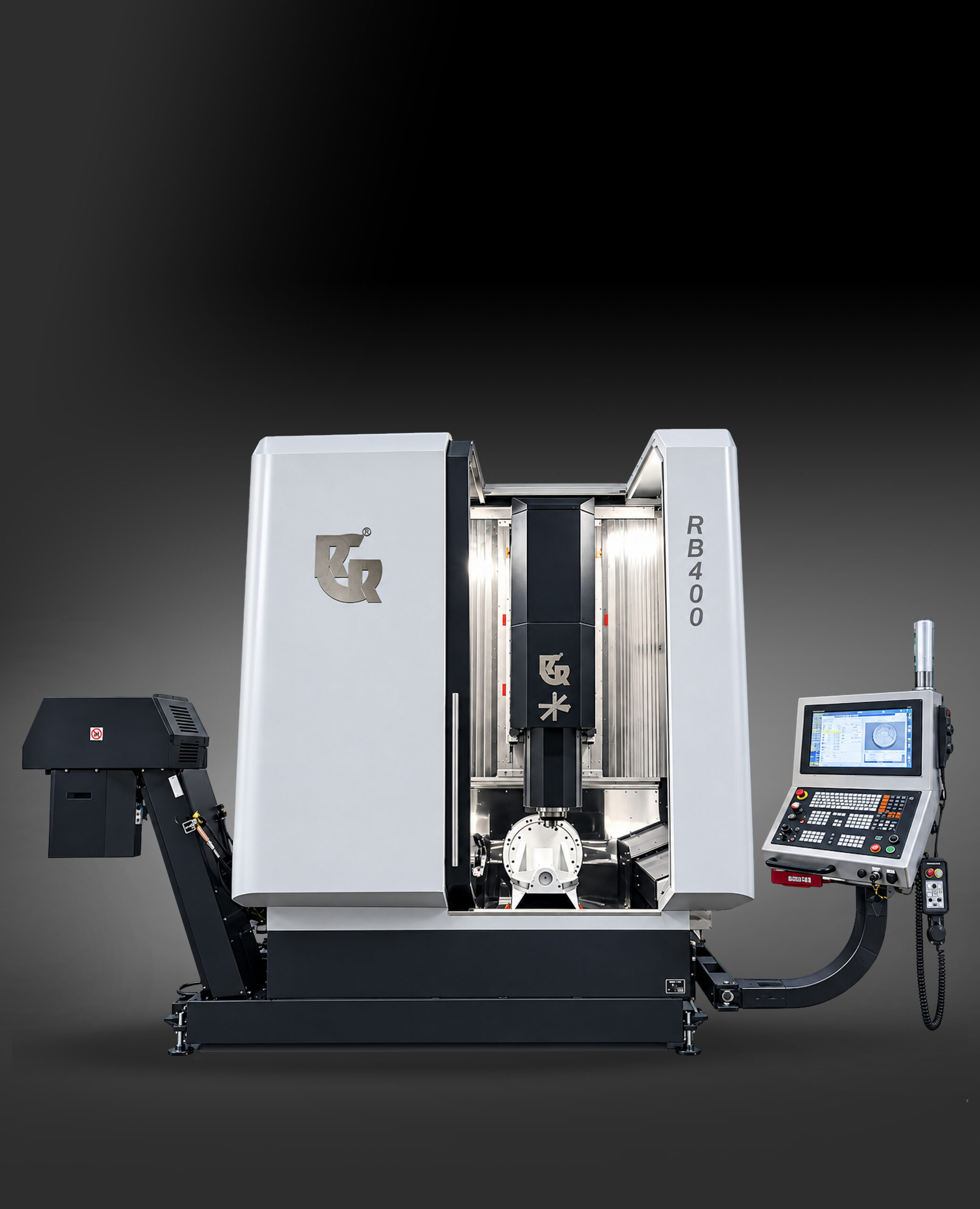 Macchina utensile RCR RB 400 a 5 assi con tavola rotobascula e controllo CNC