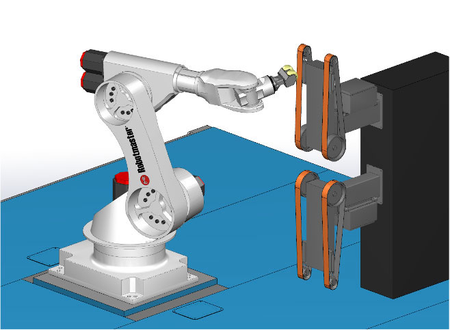 Robotmaster Interactive Simulation Environment è l’ambiente interattivo di Hypertherm che consente una simulazione più realistica dei movimenti tra il robot e gli assi esterni.