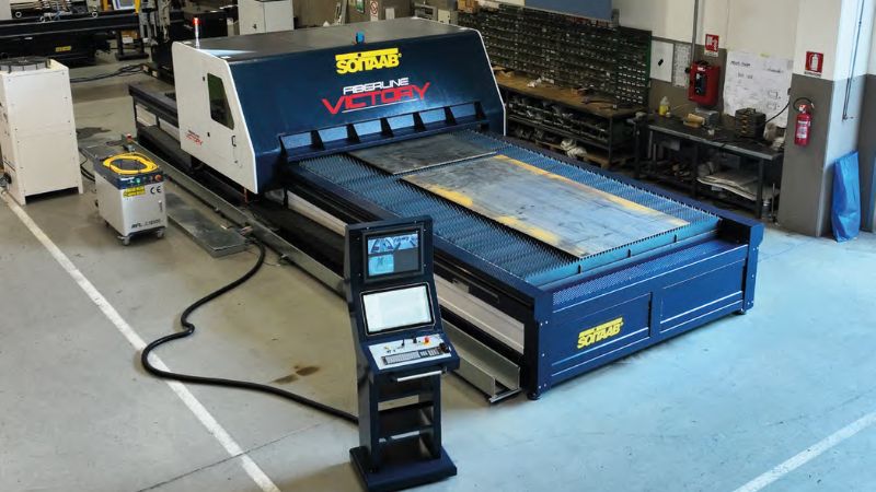 Cabina e trave con movimento indipendente? È possibile con la macchina taglio laser Fiberline VICTORY di SOITAAB