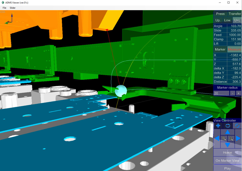 Per consentire ai propri clienti di eseguire simulazioni off-line dei movimenti della pressa e del transfer, AIDA ha sviluppato ADMS (AIDA Digital Motion System).