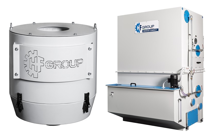 Con Clean Mist PRO (a sinistra) e Idrodust Compact (a destra), HF Group innova la filtrazione industriale per la massima qualità dell’aria.